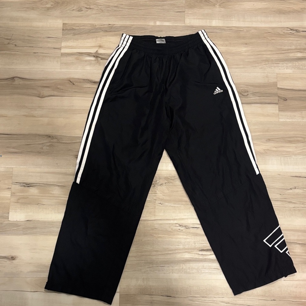 Adidas Black Pants with White Accents